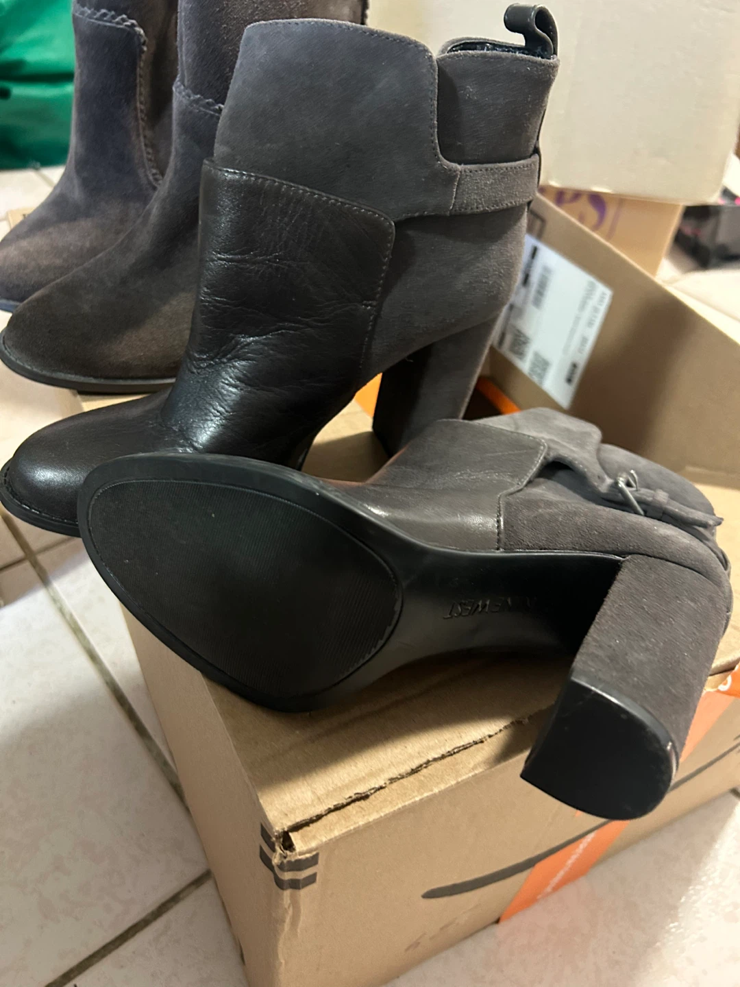 Nine West Ankle Boots - Dark Brown Suede - photo 2