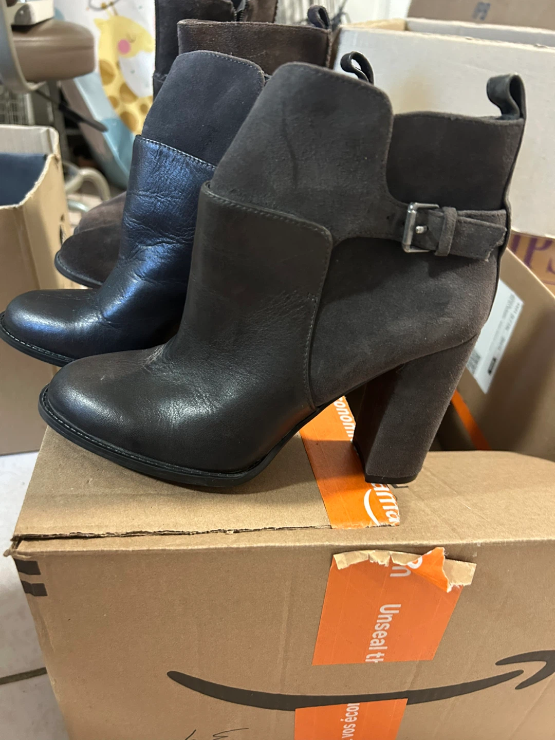 Nine West Ankle Boots - Dark Brown Suede - photo 3