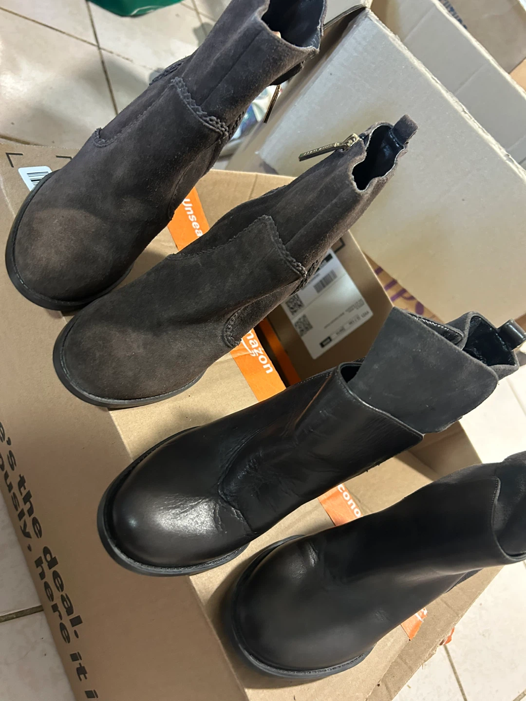 Nine West Ankle Boots - Dark Brown Suede