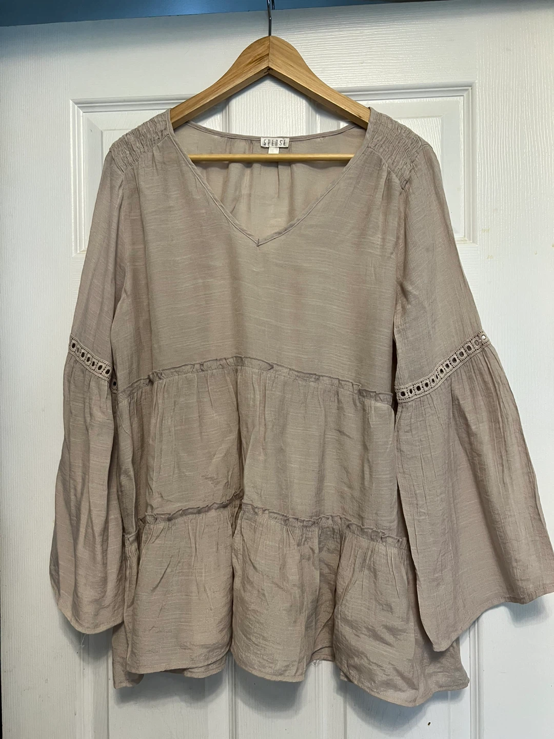 Spense Tiered Bell Sleeve Top - Size L