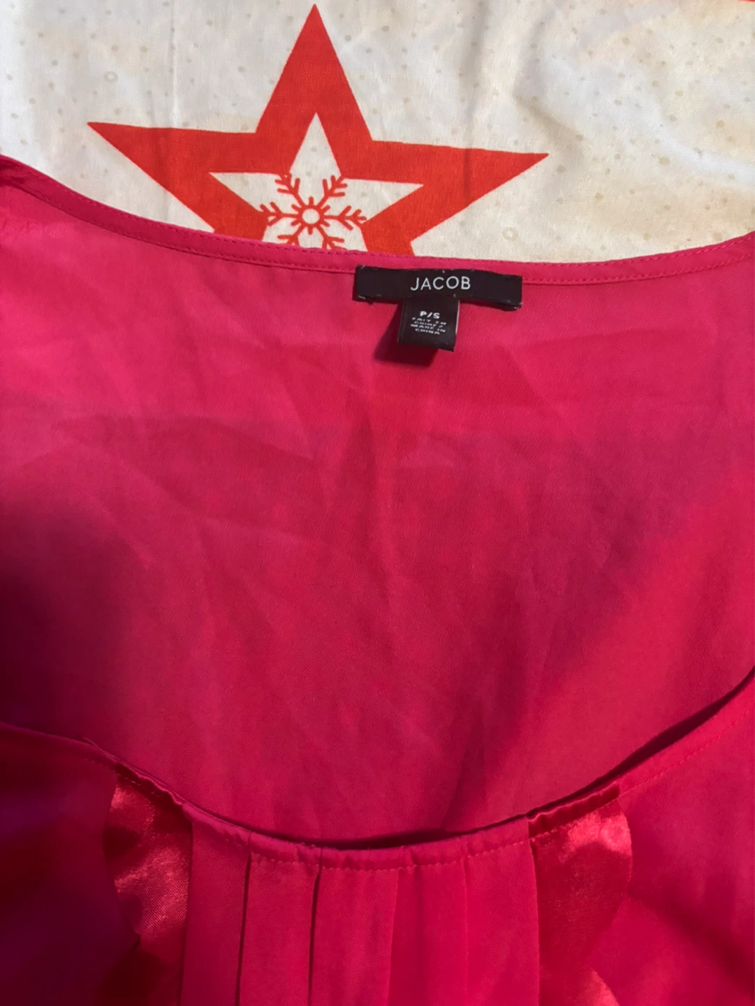 Jacob Pink Sleeveless Top with Pleated Front - Size S/P - photo 2