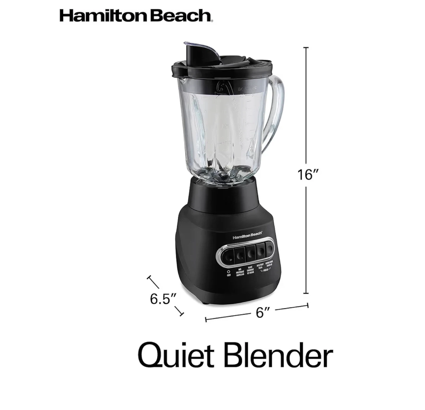 Hamilton Beach Quiet Blender 800W 40 oz Black - photo 2