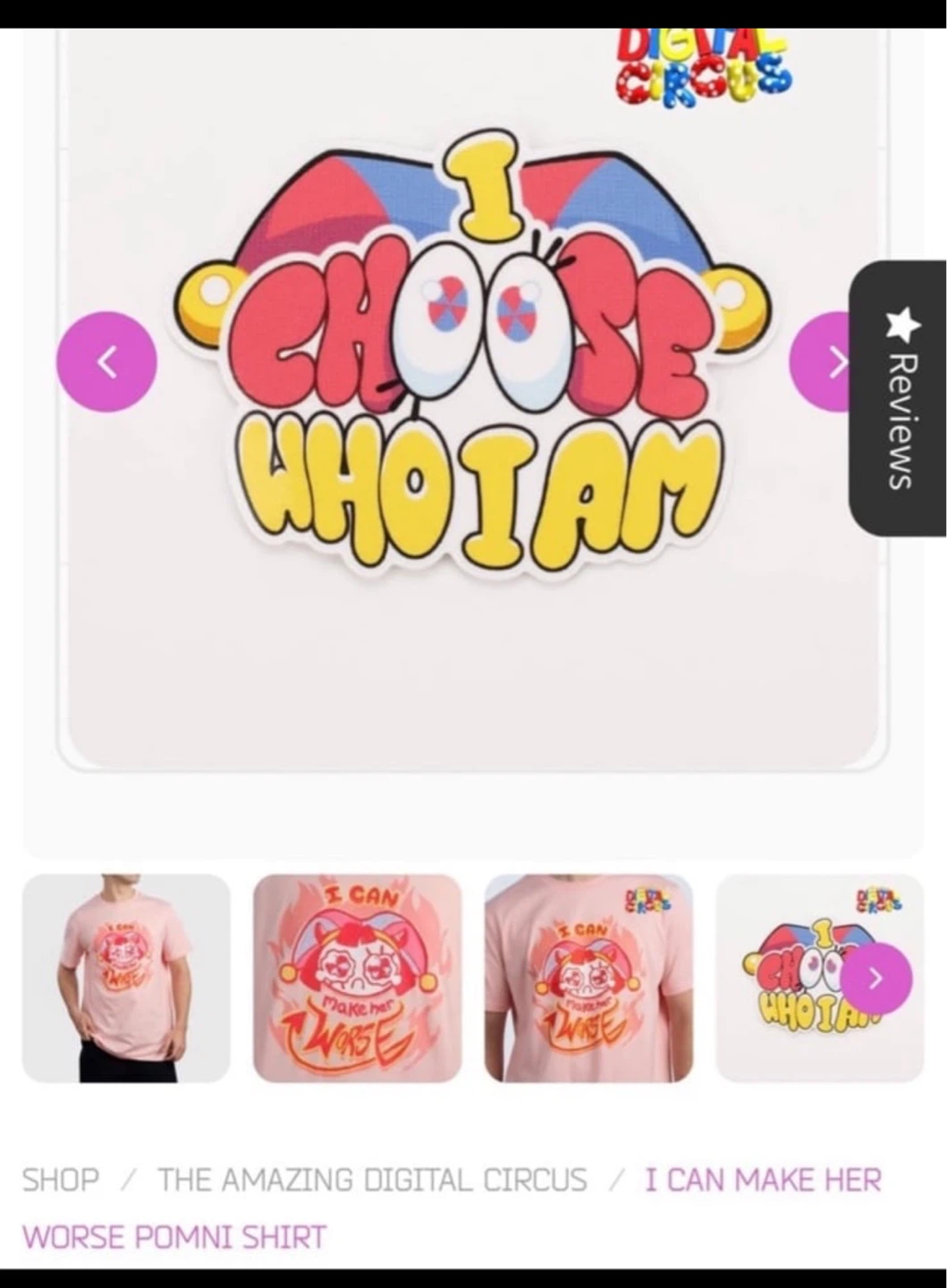 Circus Pomni "I Can Make Her Worse" T-Shirt - photo 3