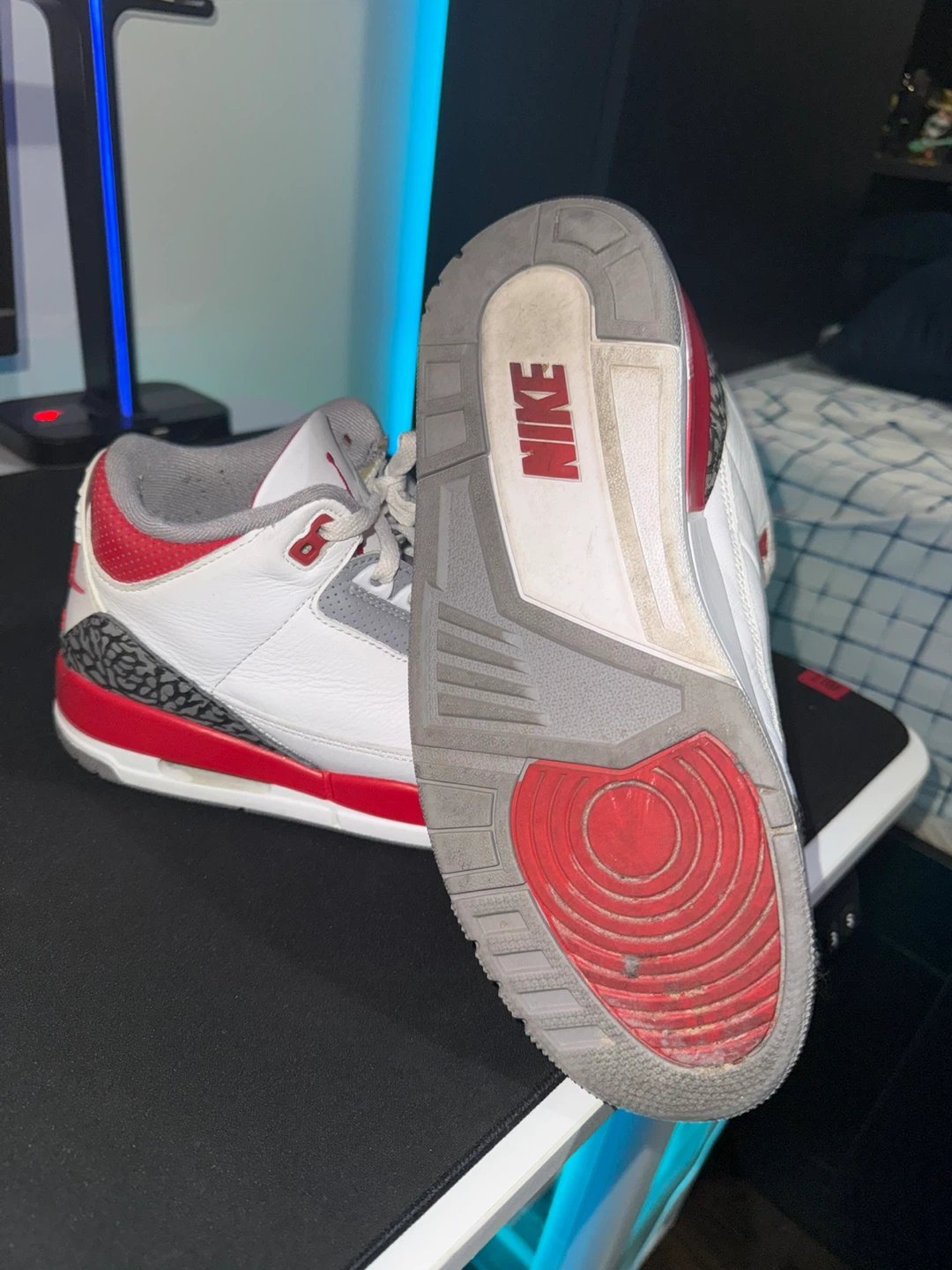 Nike Air Jordan 3 Retro White Red Cement FOR TRADE - photo 2