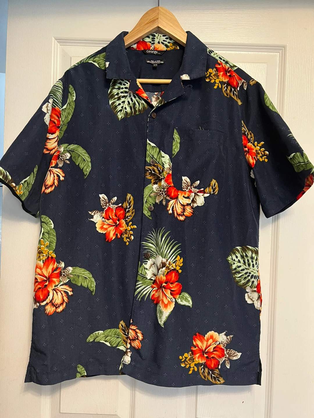 Men's Relaxed Fit Short Sleeve Hawaiian Shirt