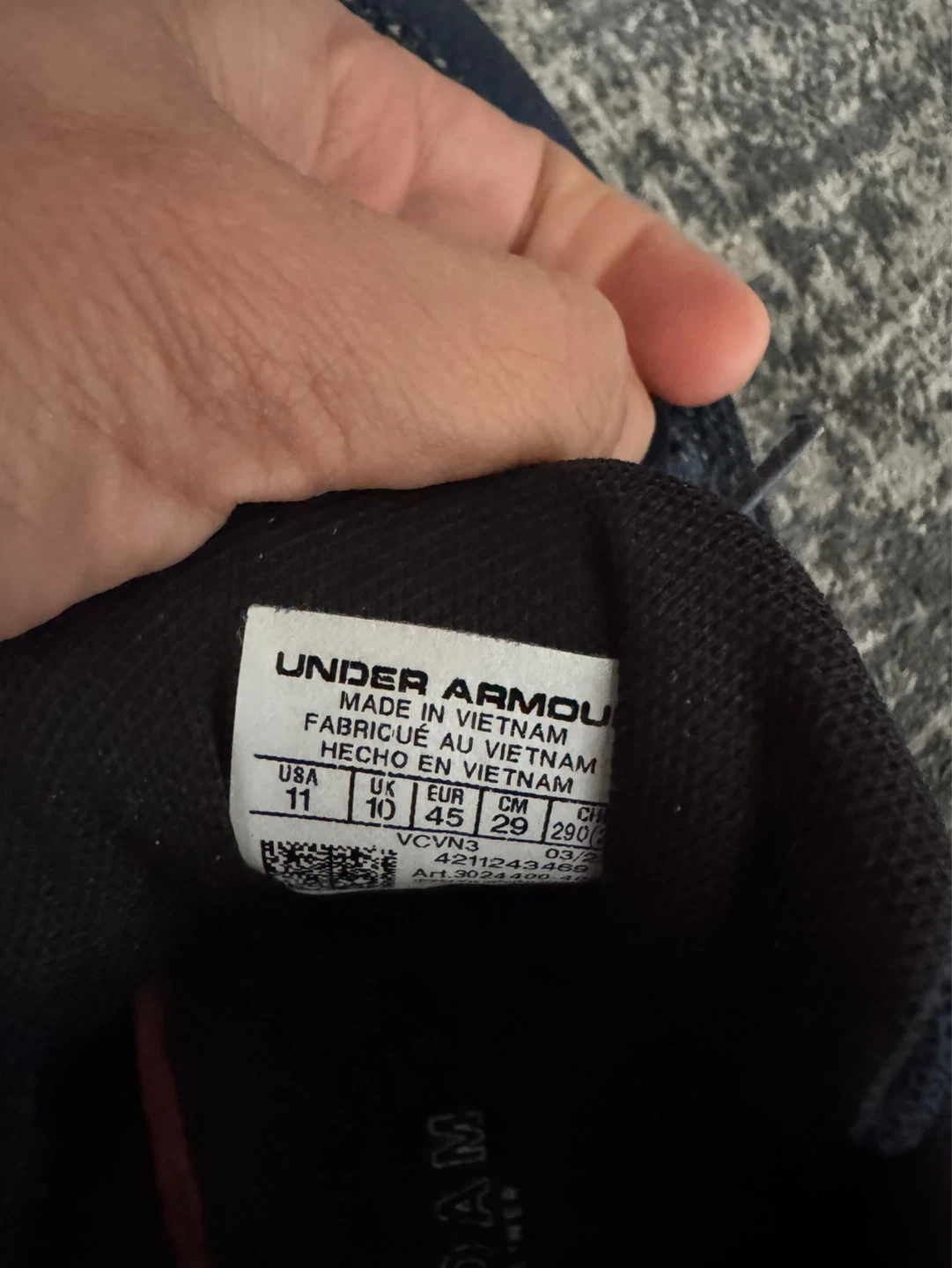 Under Armour Charged Rogue Navy Men's Running Shoes Size 11 - photo 4