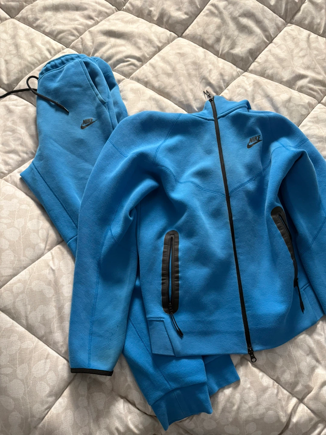 Nike Tech Fleece Tracksuit Set - Blue, Size M - photo 2