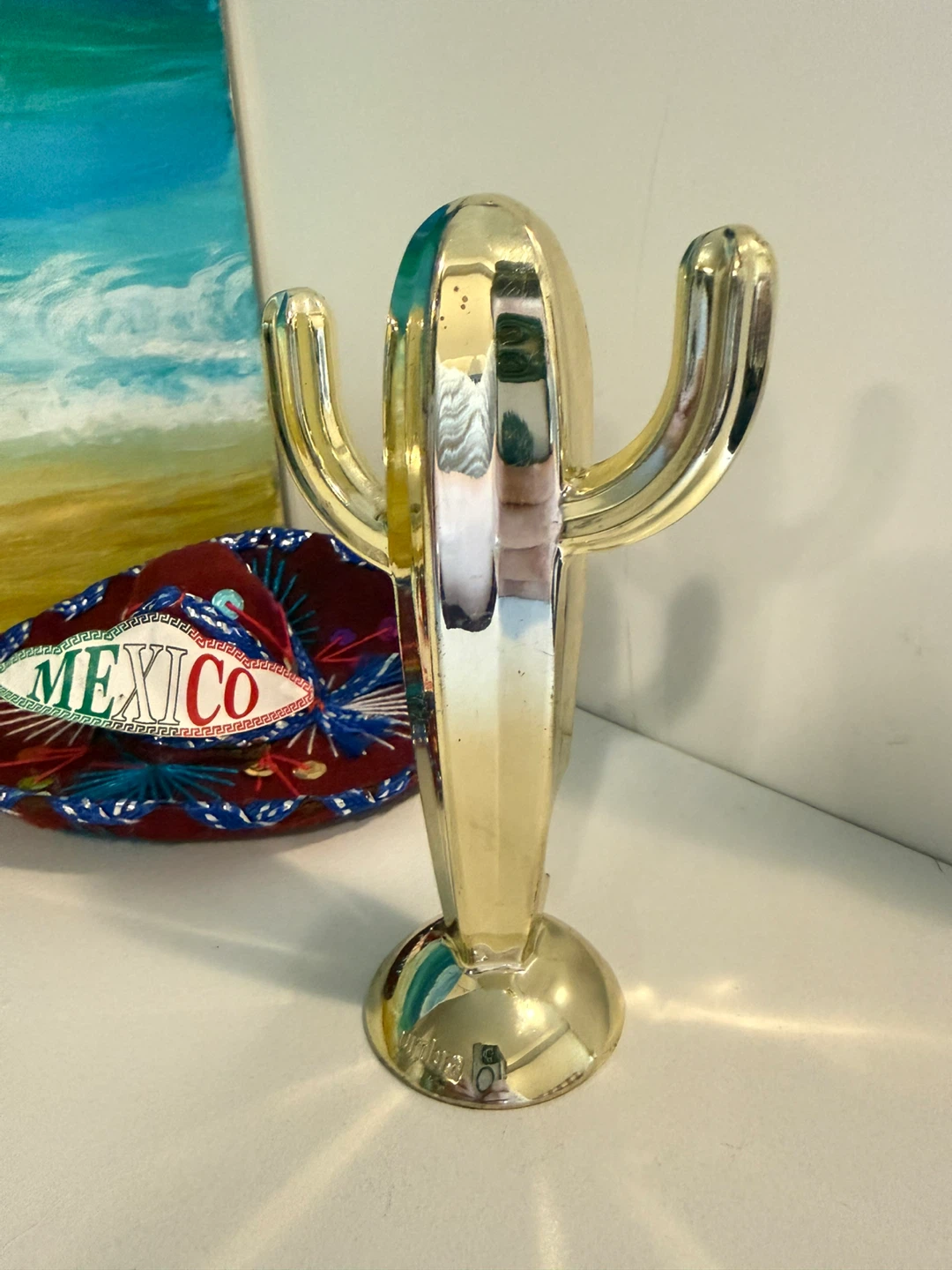 Cactus-Shaped Corkscrew & Bottle Opener — Gold/Brass Finish
