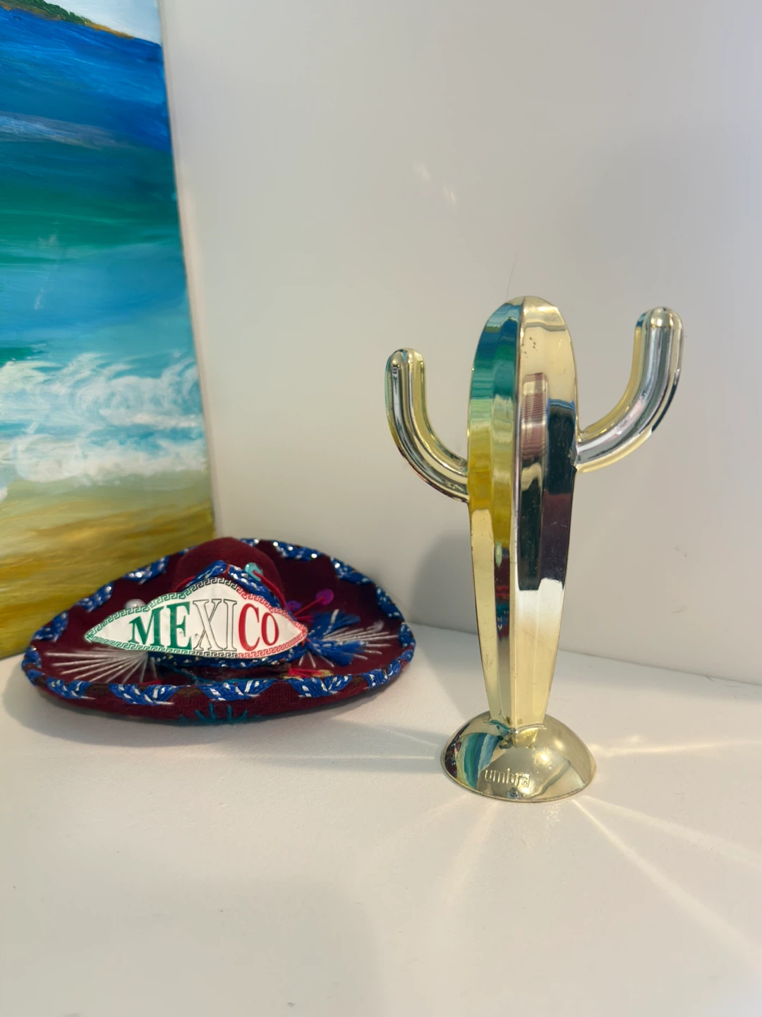 Cactus-Shaped Corkscrew & Bottle Opener — Gold/Brass Finish - photo 2