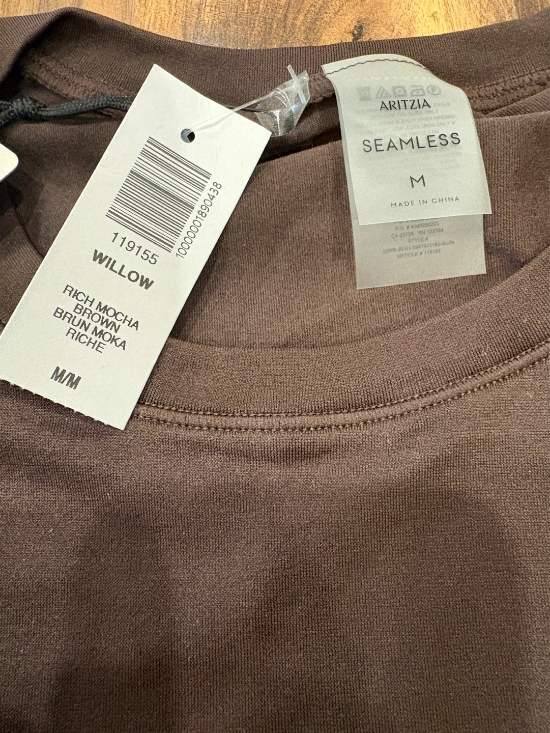 Aritzia Seamless Willow T-Shirt - Rich Mocha - photo 2
