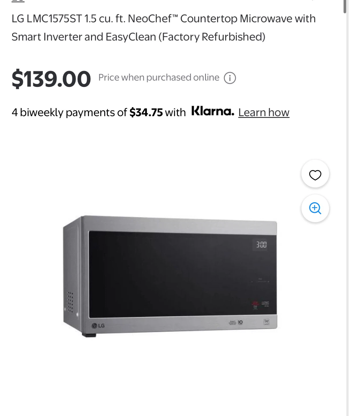 LG LMC1575ST NeoChef Countertop Microwave 1.5 cu. ft. - photo 4