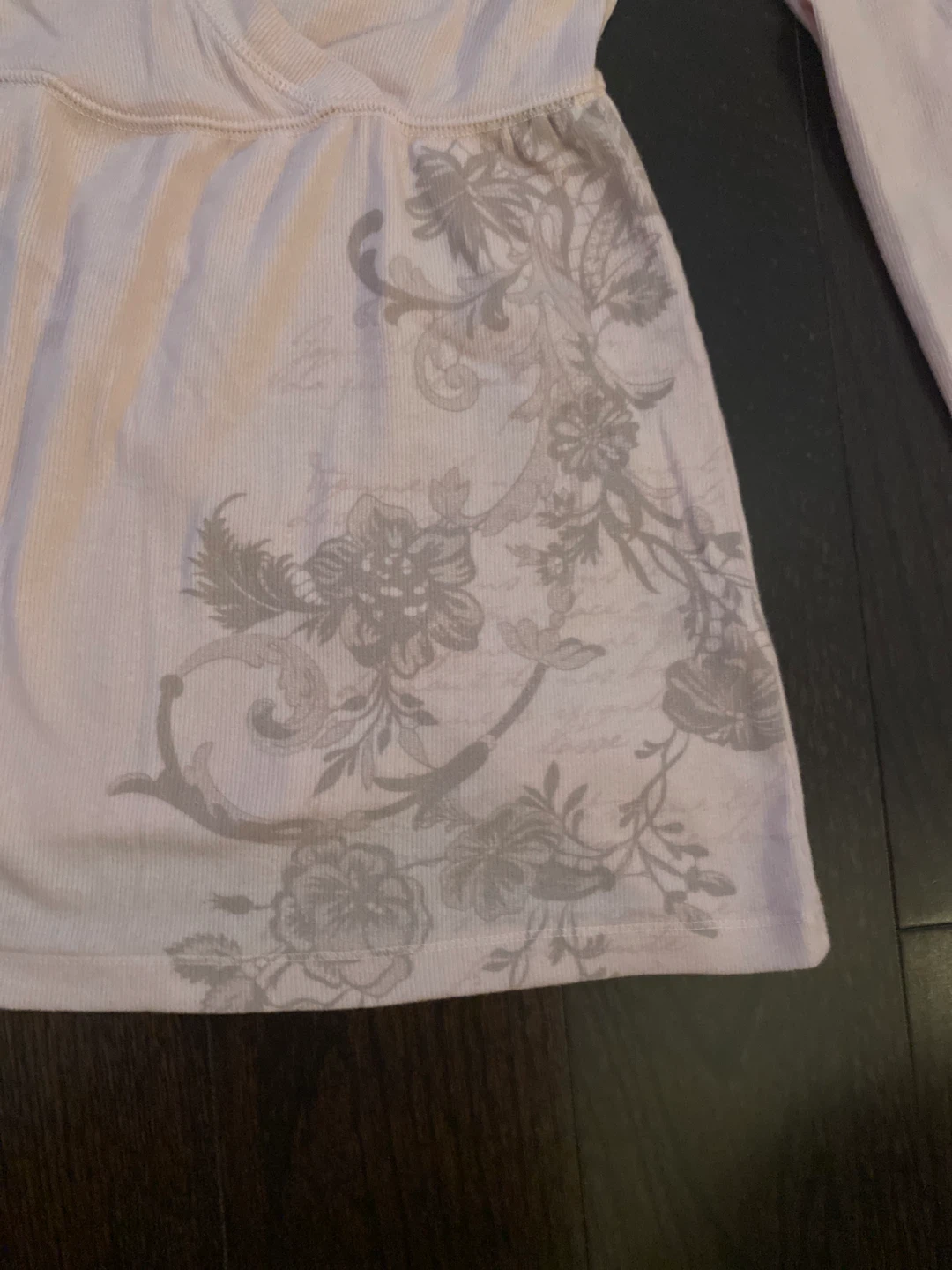 Easy Long-Sleeve Floral Pattern Babydoll Top - photo 3