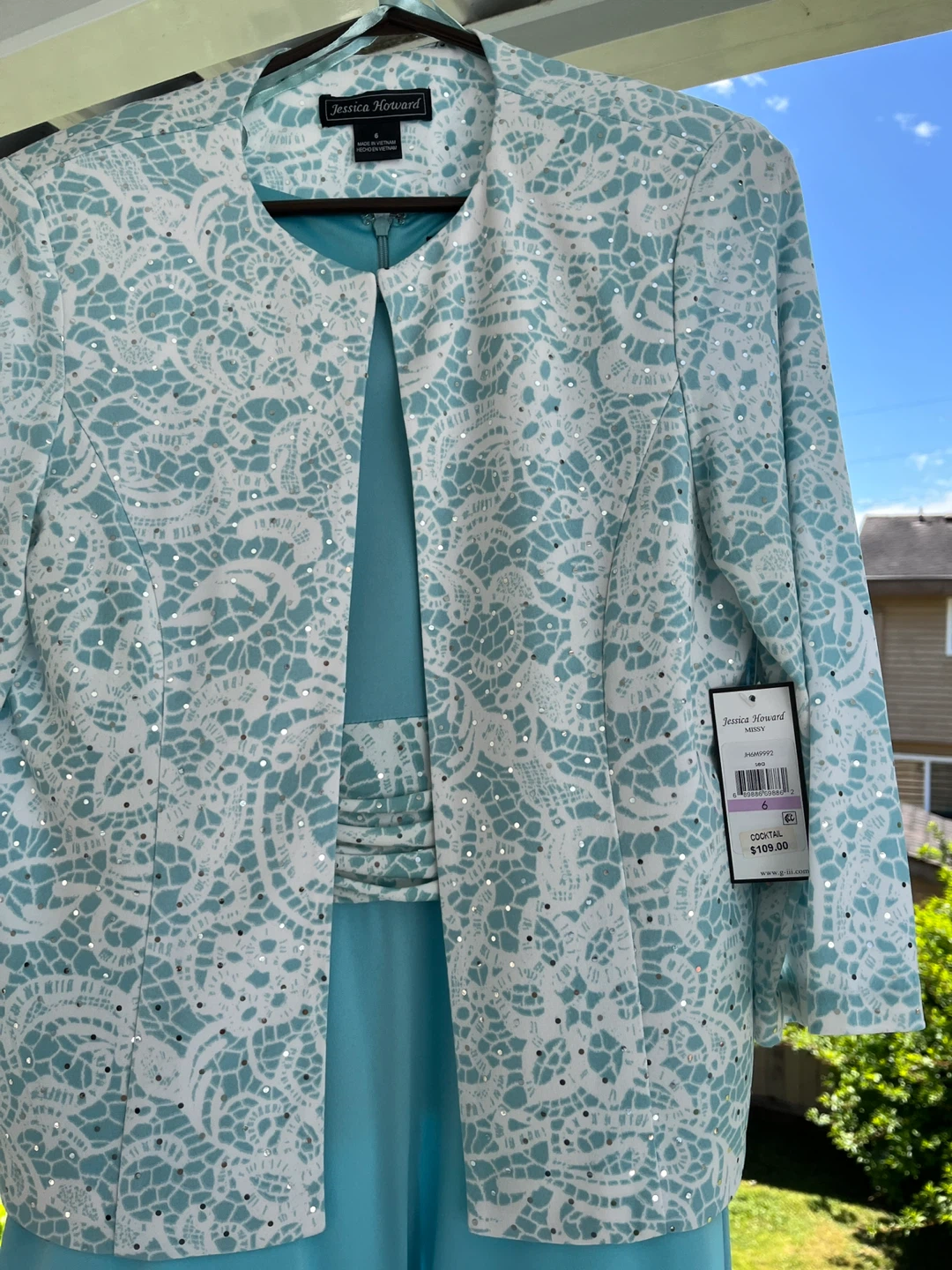 Jessica Howard Women's Dress and Jacket Set