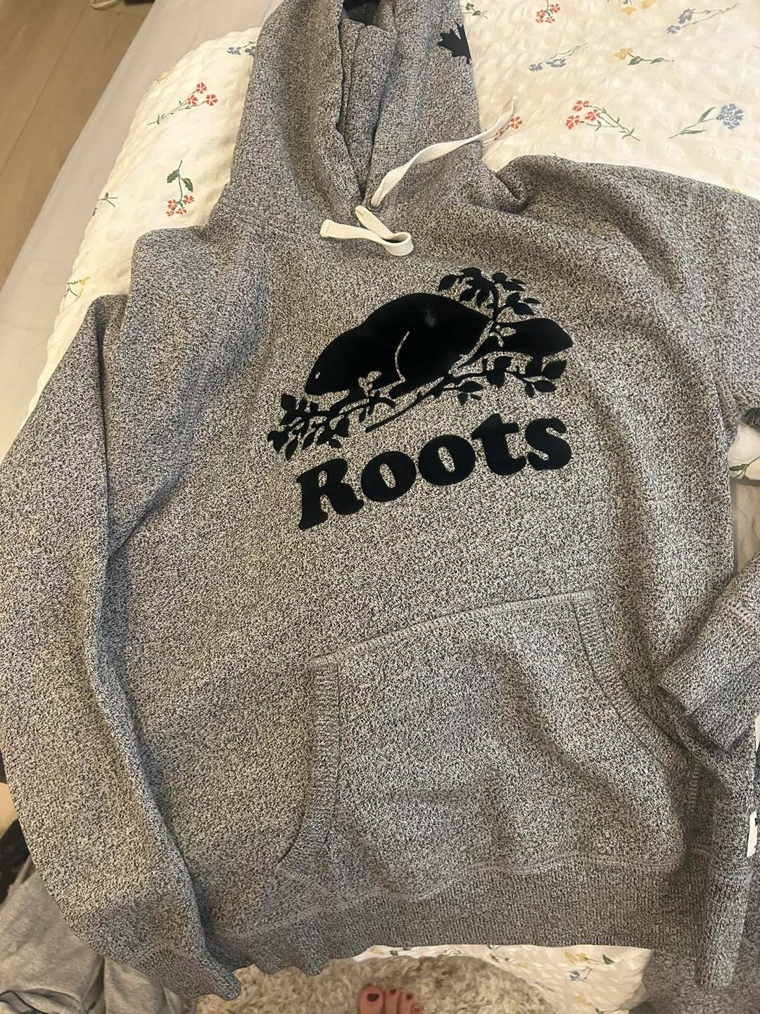 Roots Grey Heathered Hoodie and Sweatpants Set