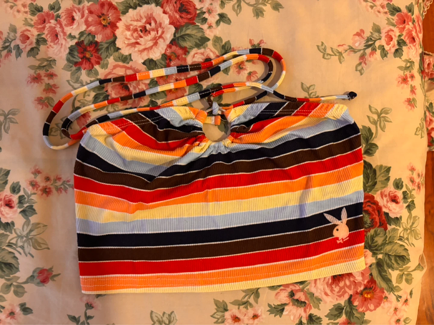 playboy sunset striped halter top