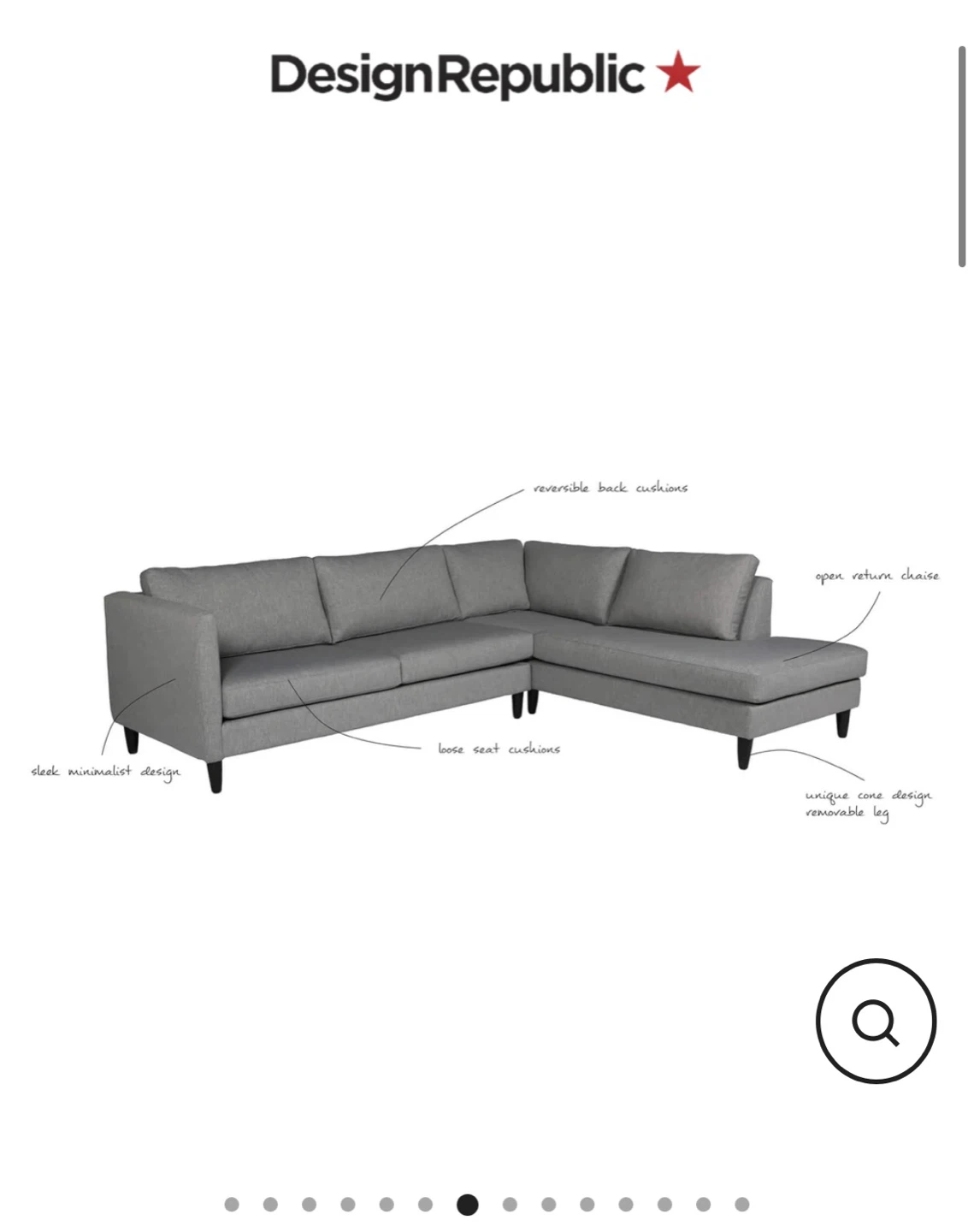 Design Republic Patti 2 Piece Apartment Sectional Sofa - photo 2