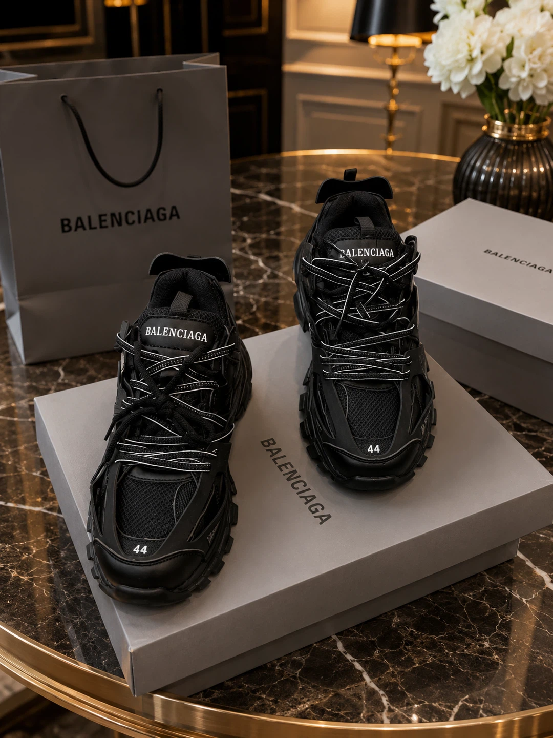 Balenciaga Track Sneakers Size 9.5 (44 )Black - photo 2