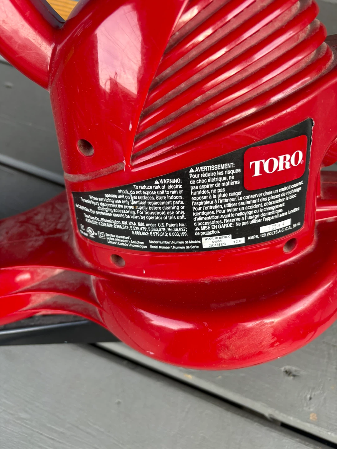 Toro Ultra Blower Vac Electric Leaf Blower 60$ - photo 4