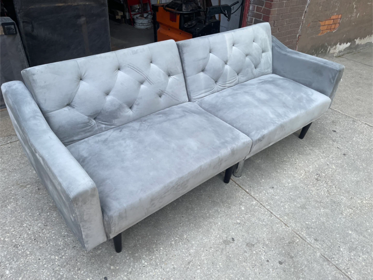 Grey couch with delivery