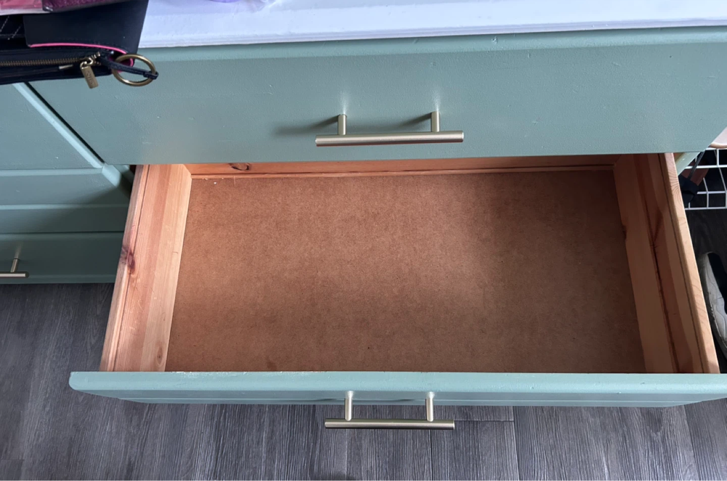 Light Green Dresser with Gold Handles - photo 2