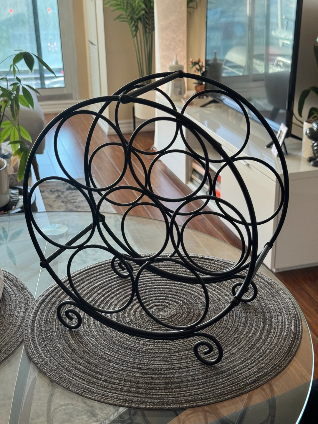 Black Metal Wine Rack - photo 2