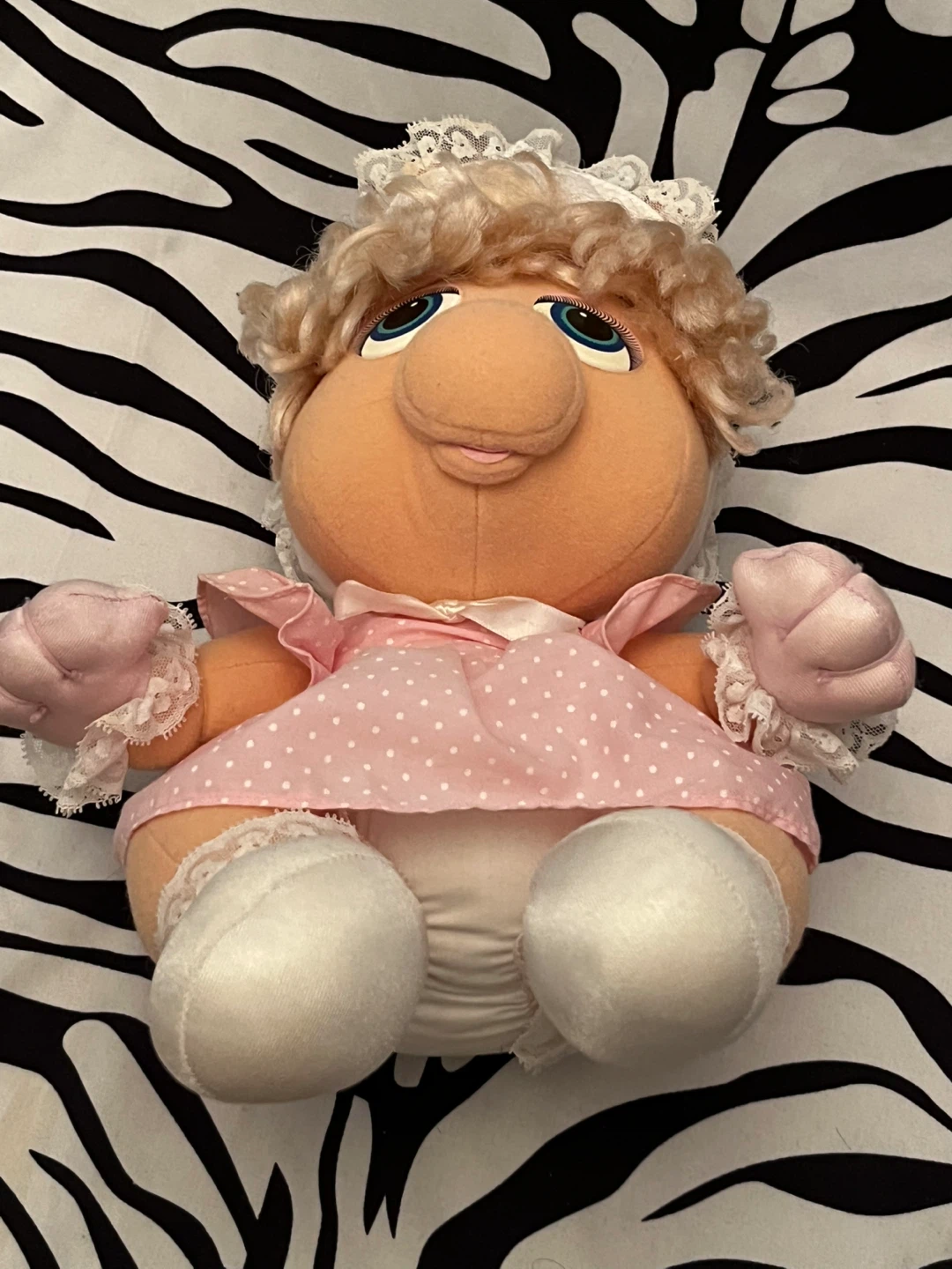 💗 1985 Hasbro Softies Baby Miss Piggy Muppet Babies plush doll 💗 - photo 5