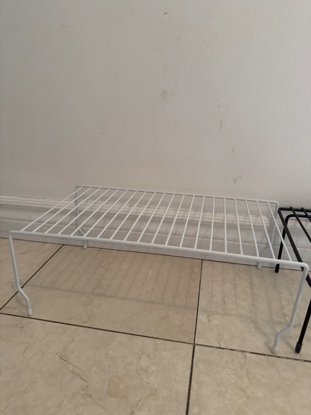 Stackable Wire Shelving Units (Black & White) - photo 3
