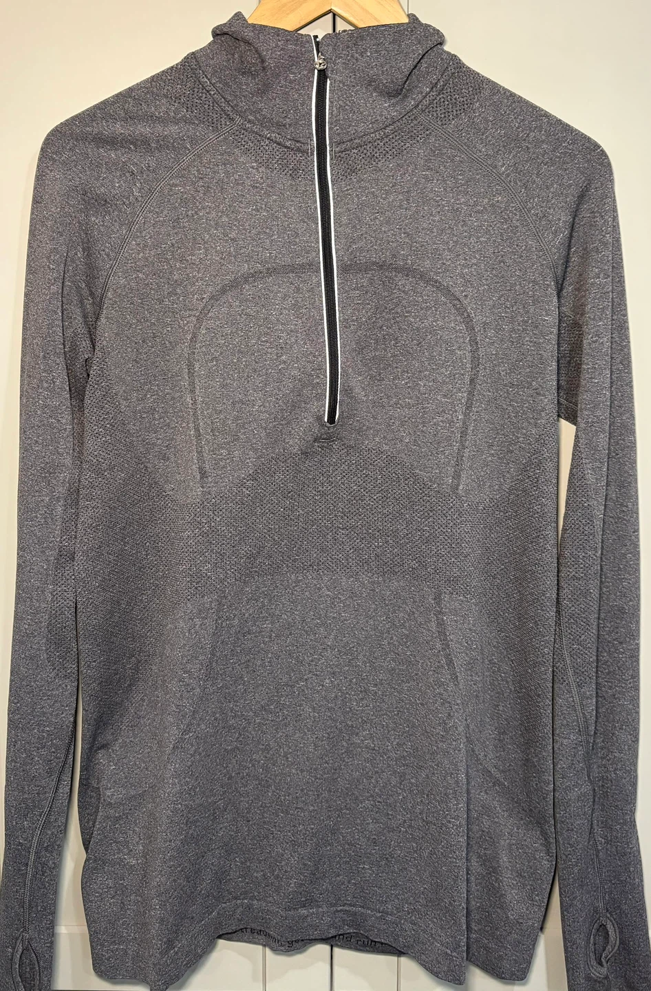 Size 10 women’s Lululemon Grey Swiftly Tech 1/2 Zip Running Top - photo 2