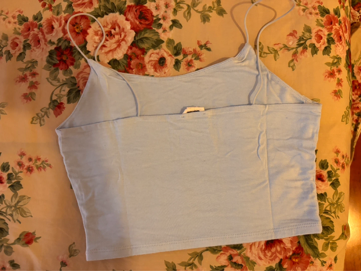 garage baby blue spaghetti strap tank top - photo 2