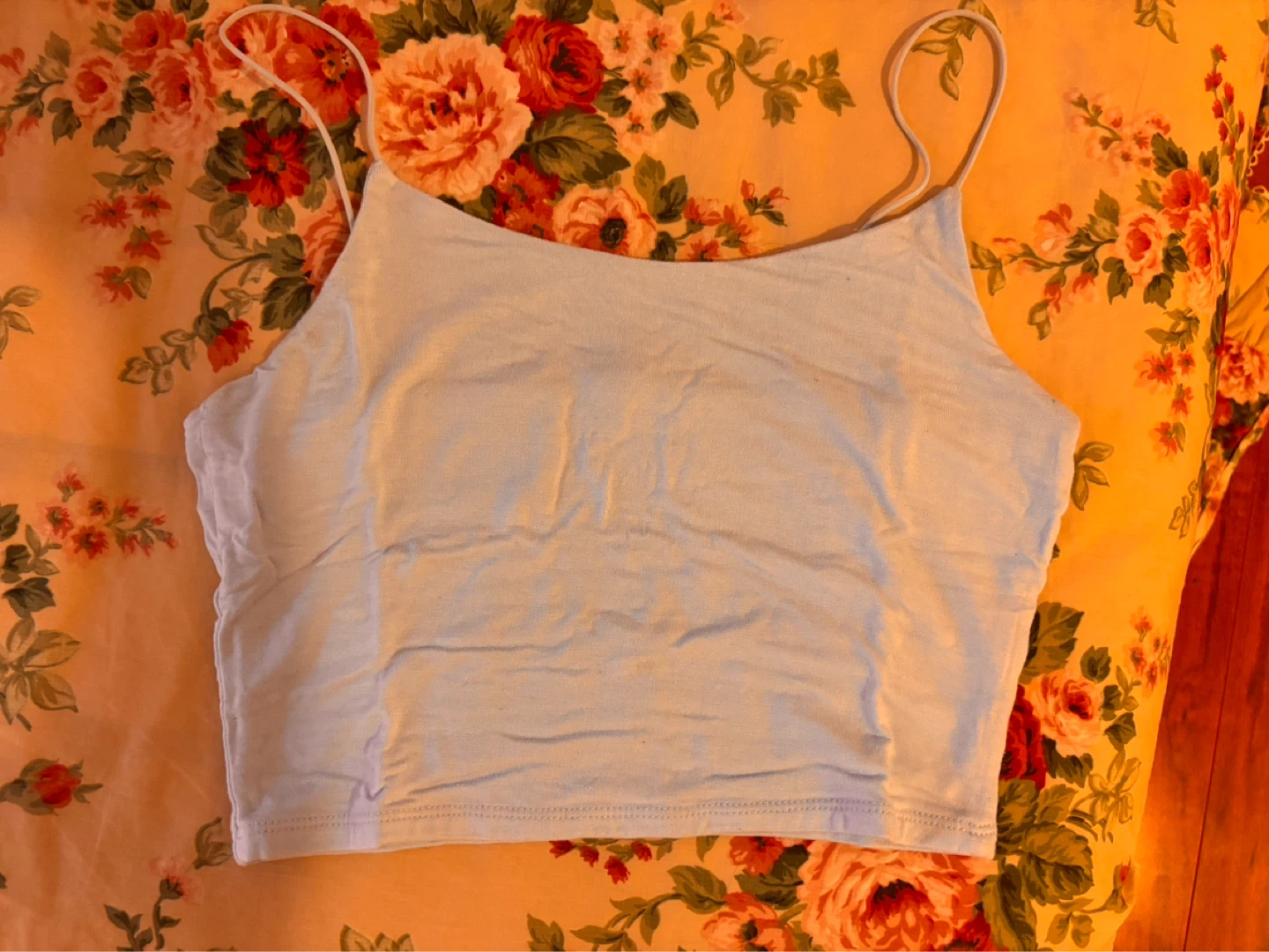 garage baby blue spaghetti strap tank top