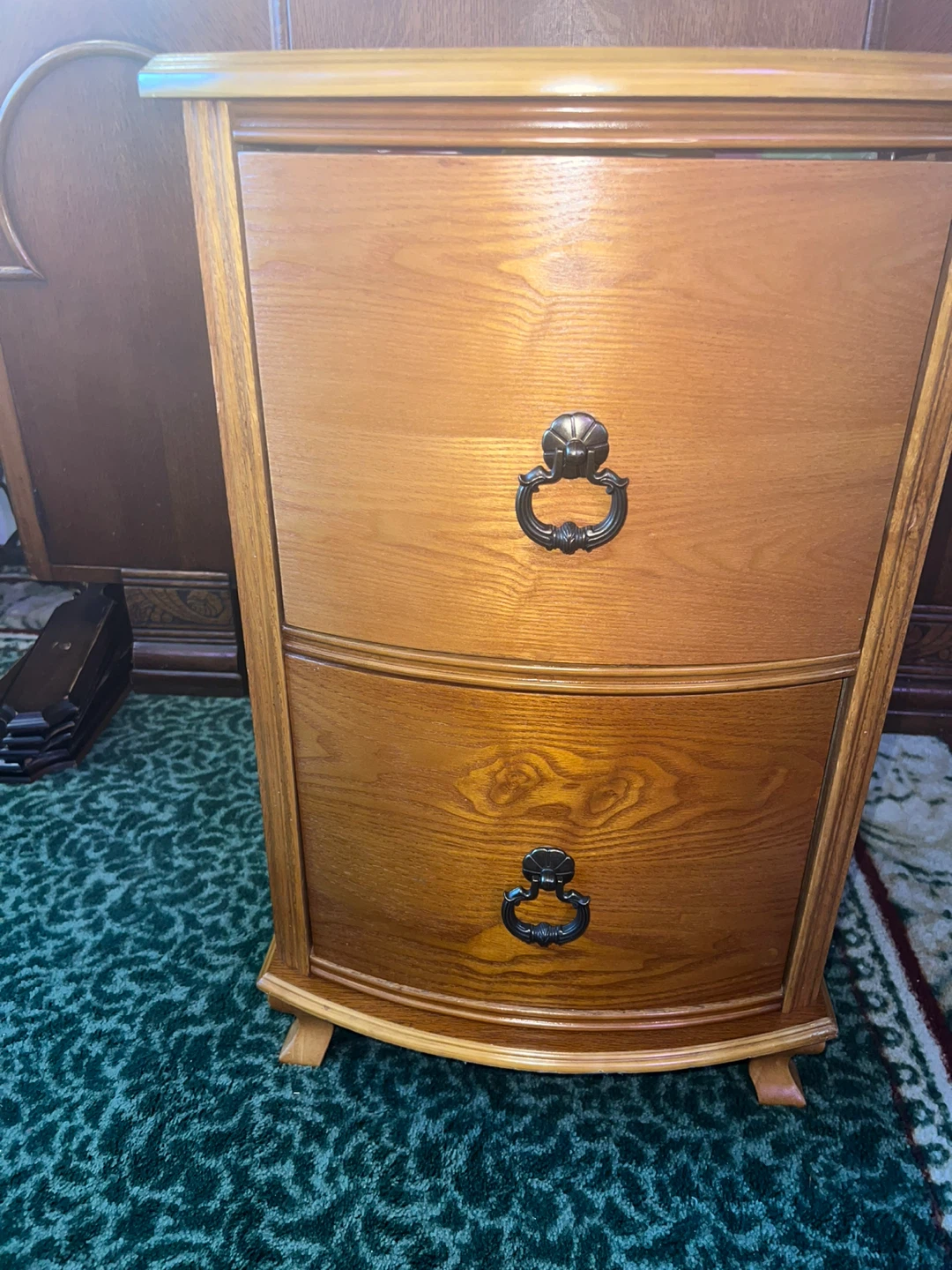 2-Drawer Bow-Front Accent Chest / Filing Cabinet - photo 4