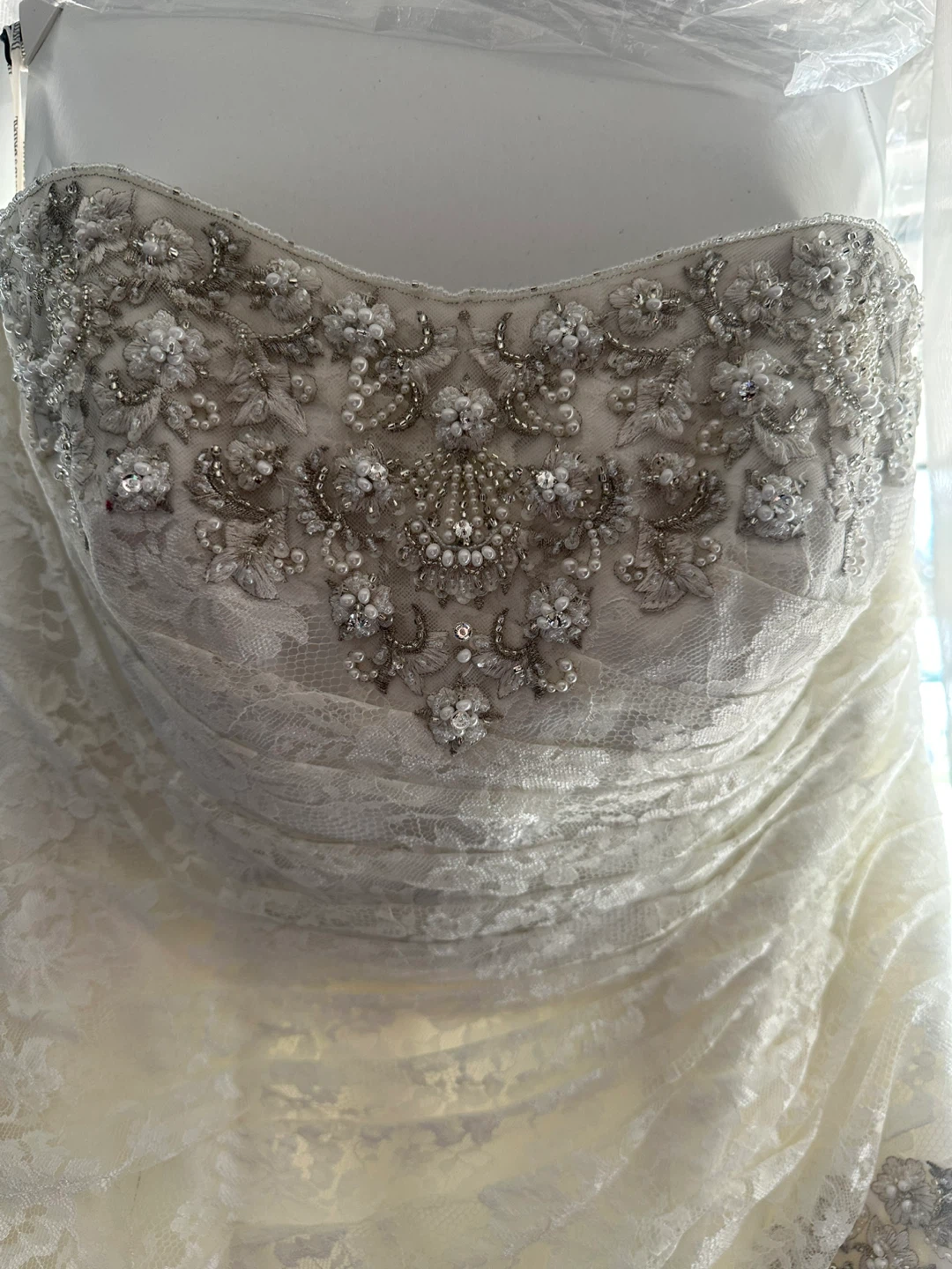 David’s Bridal Beading and Lace Wedding Dress - photo 3