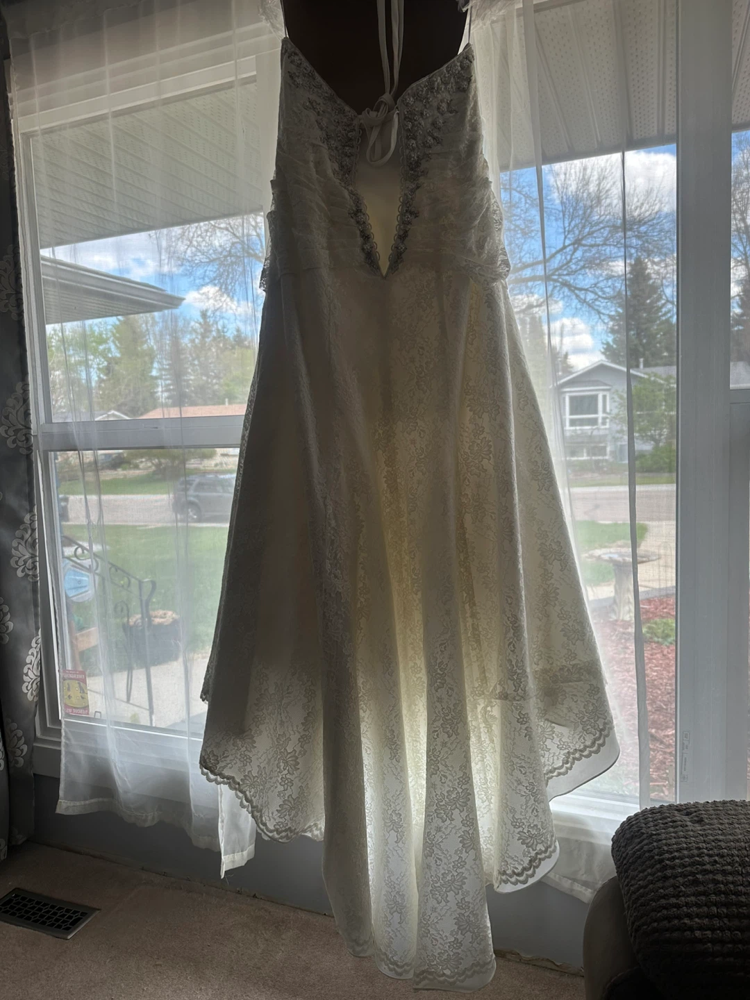 David’s Bridal Beading and Lace Wedding Dress - photo 2