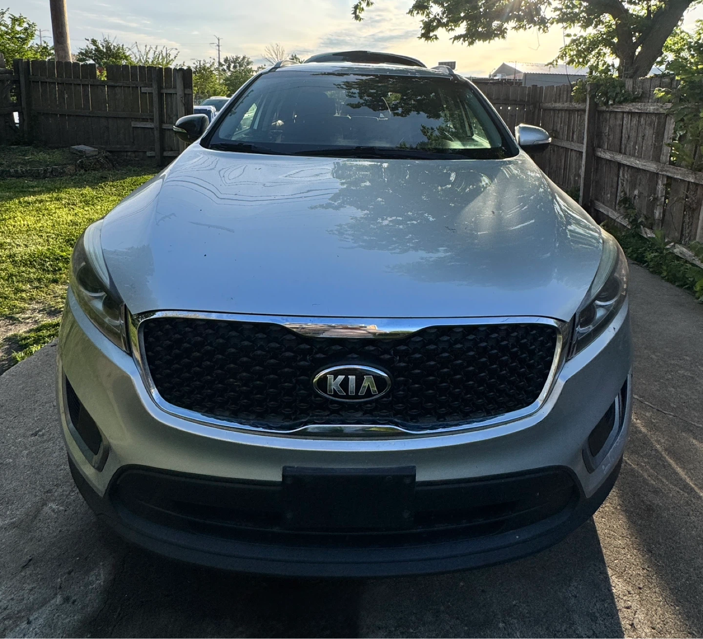 Silver Kia Sorento SUV