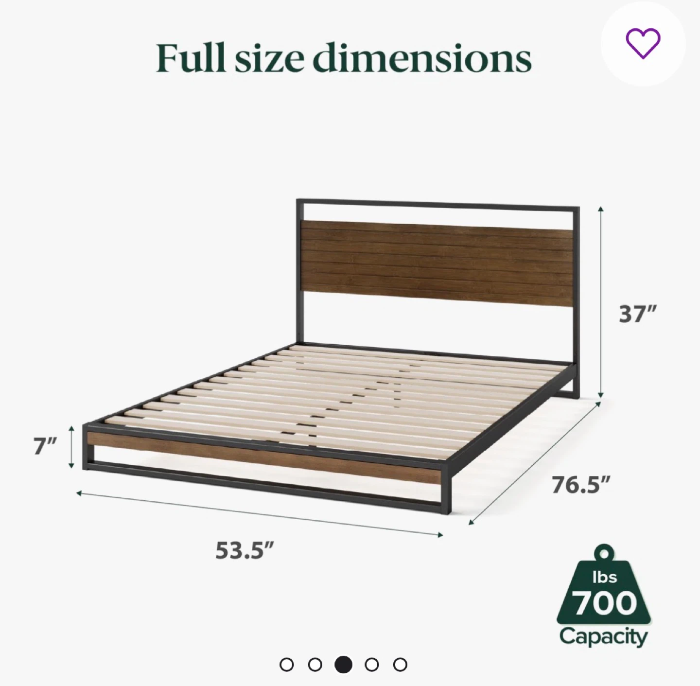 Moving sale- Low Profile metal and bamboo bed frame - photo 2
