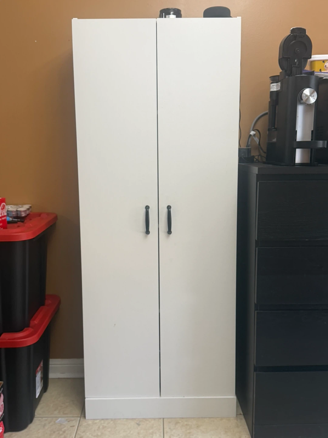 2-Door Storage Pantry Cabinet, White