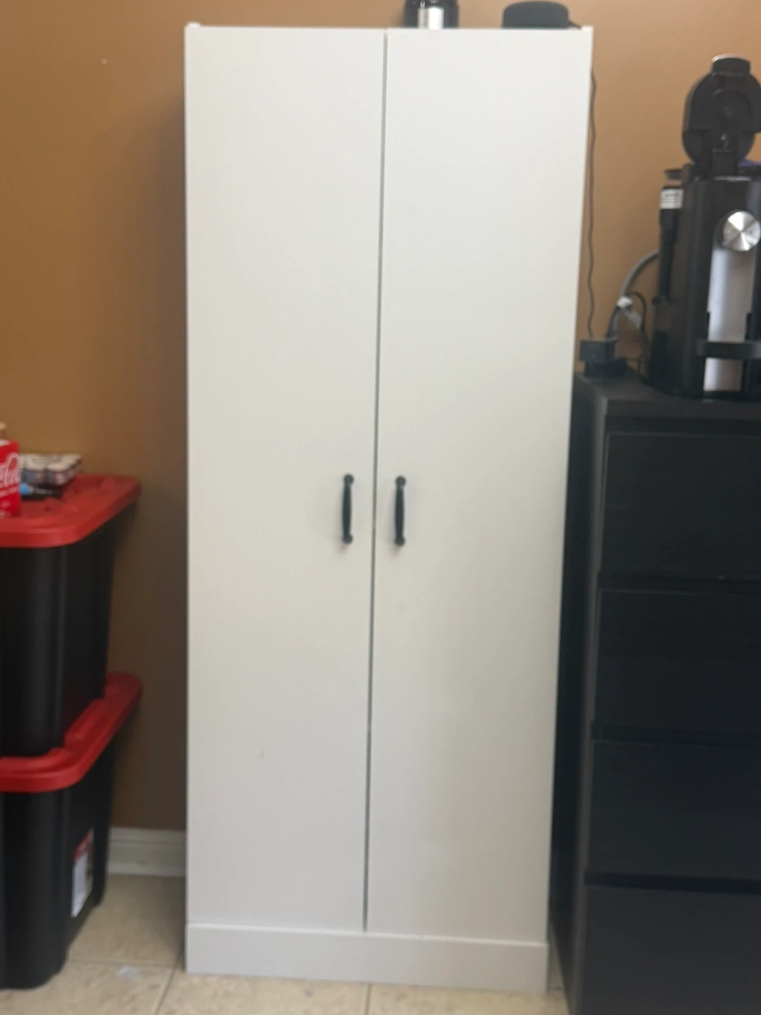 2-Door Storage Pantry Cabinet, White - photo 2