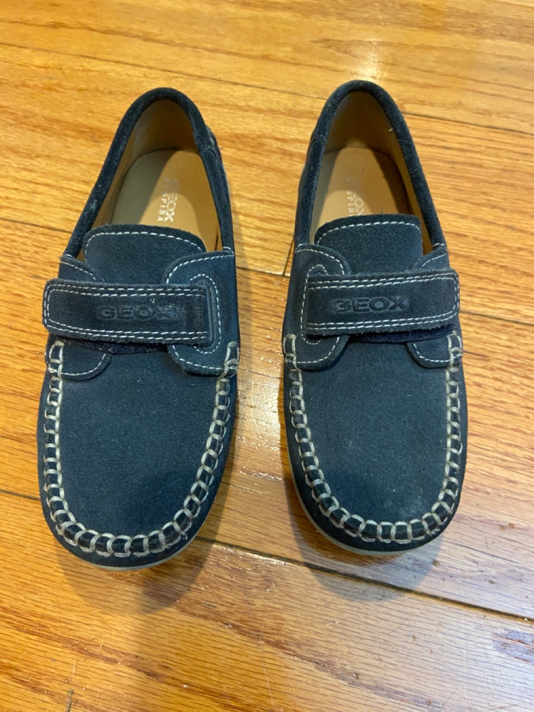 Geox Boy's Navy Suede Loafer Shoes Size 30 - photo 2