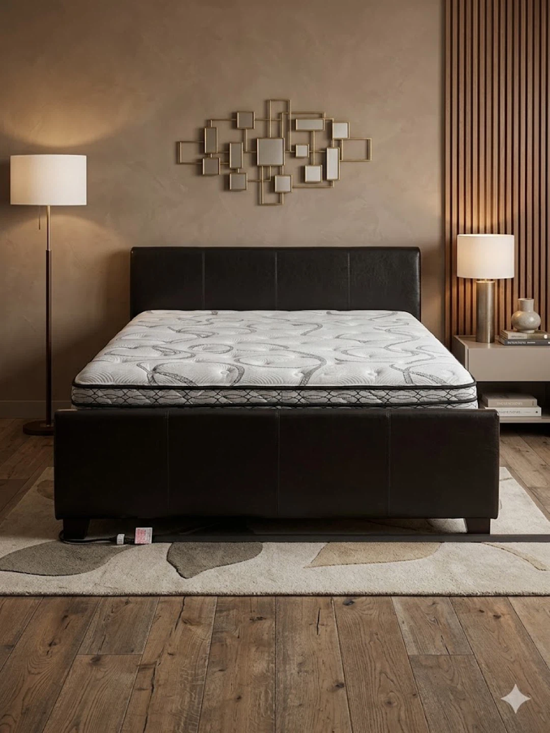 Complete Bed Set – Premium Mattress & Faux Leather Frame
