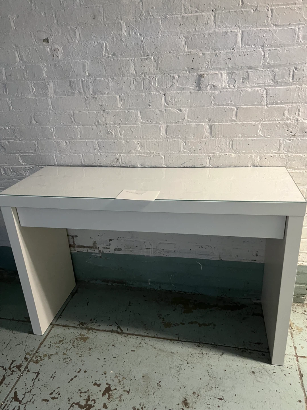 White Console Table with Drawer