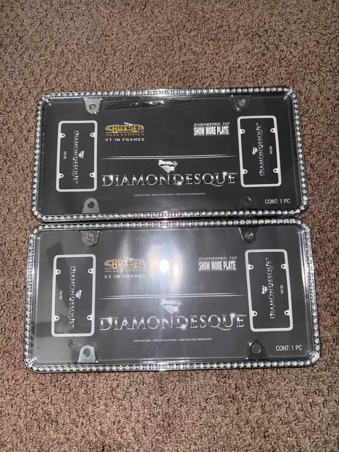 Diamondesque License Plate Frames (Set of 2)