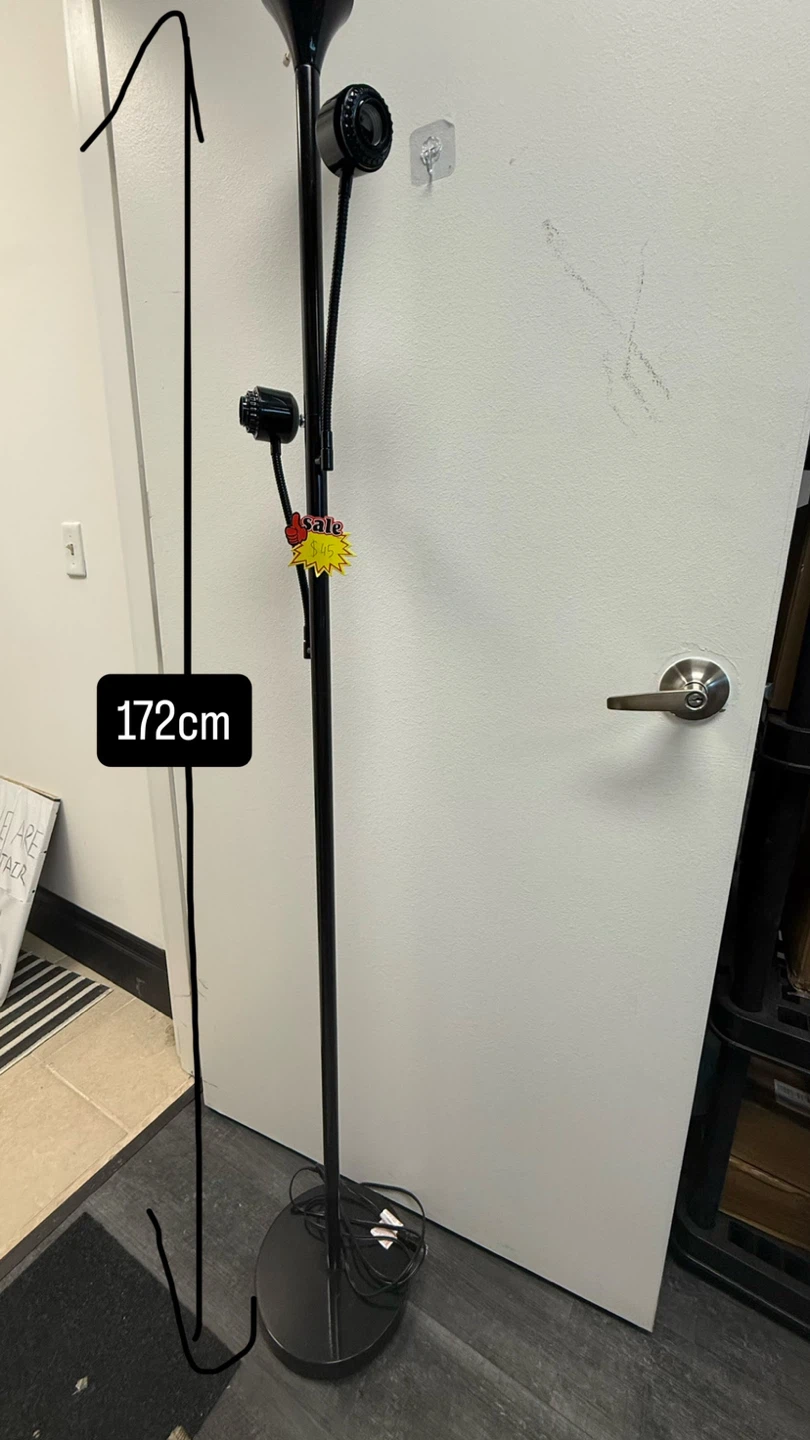 Black Floor Lamp - 168cm