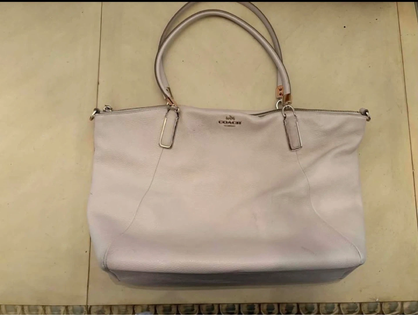 Authentic Coach Kelsey Bag in White/Cream Leather - photo 2