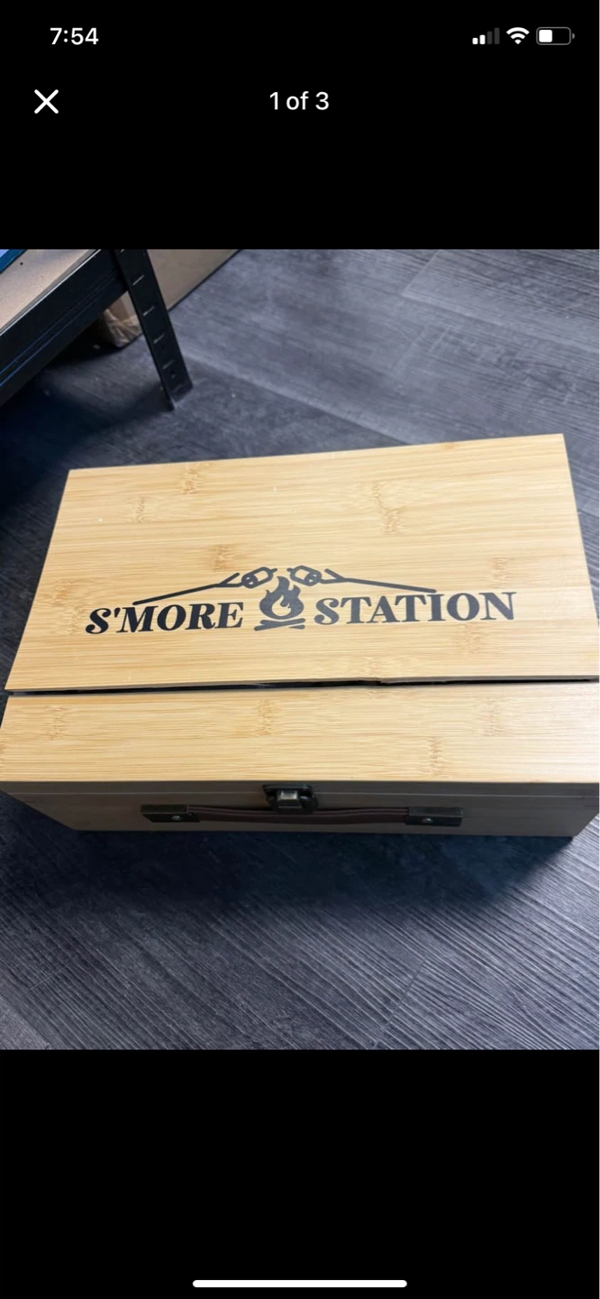 S'More Station Bamboo Box with Skewers and Accessories