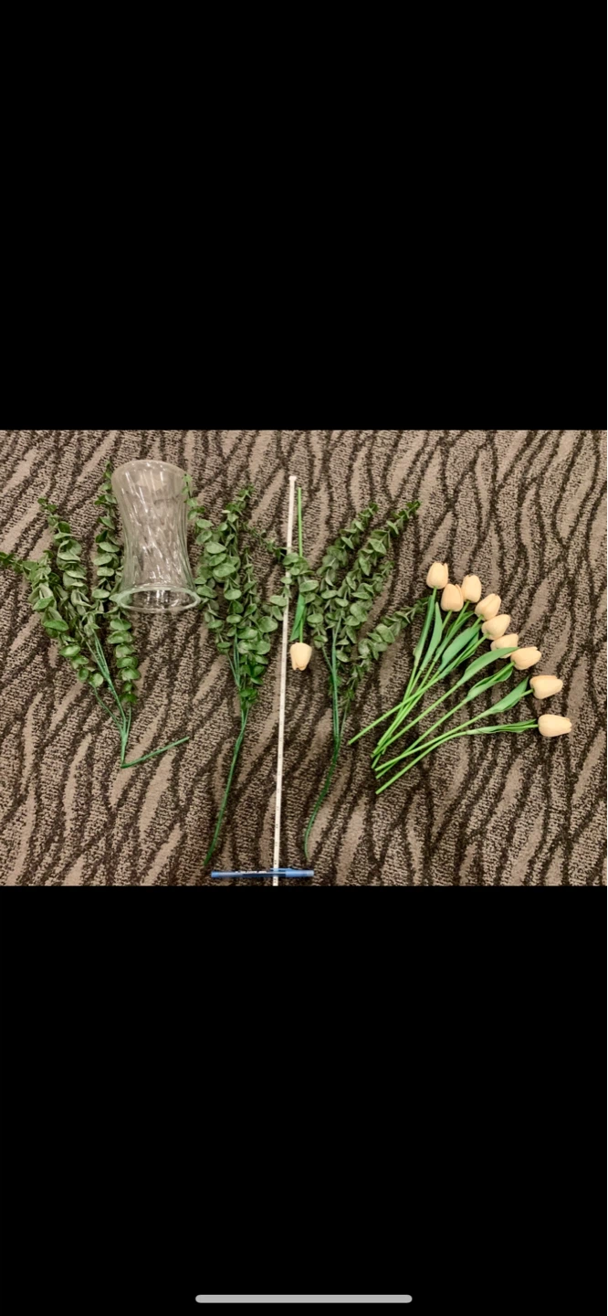 Artificial Tulips/Eucalyptus/Clear Vase - photo 4