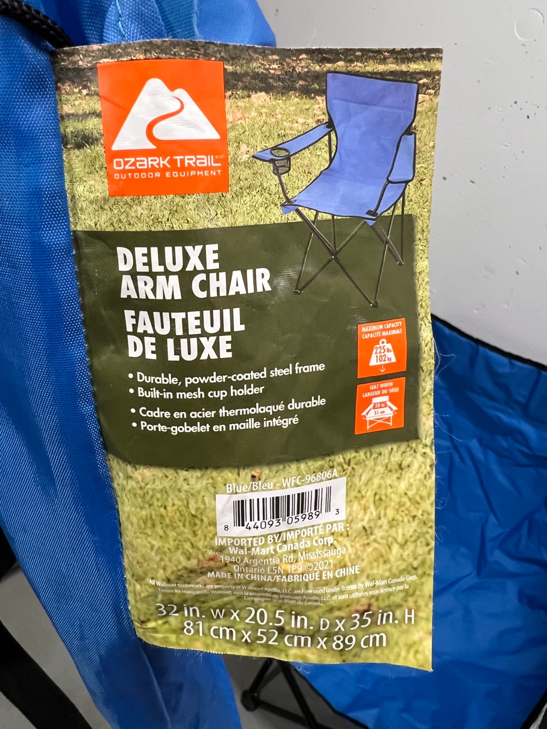 Ozark Trail Deluxe Blue Arm Chair - photo 3