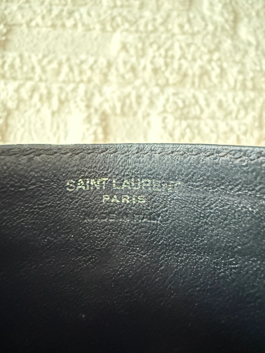 Saint Laurent Black Quilted Leather Card Holder - photo 3