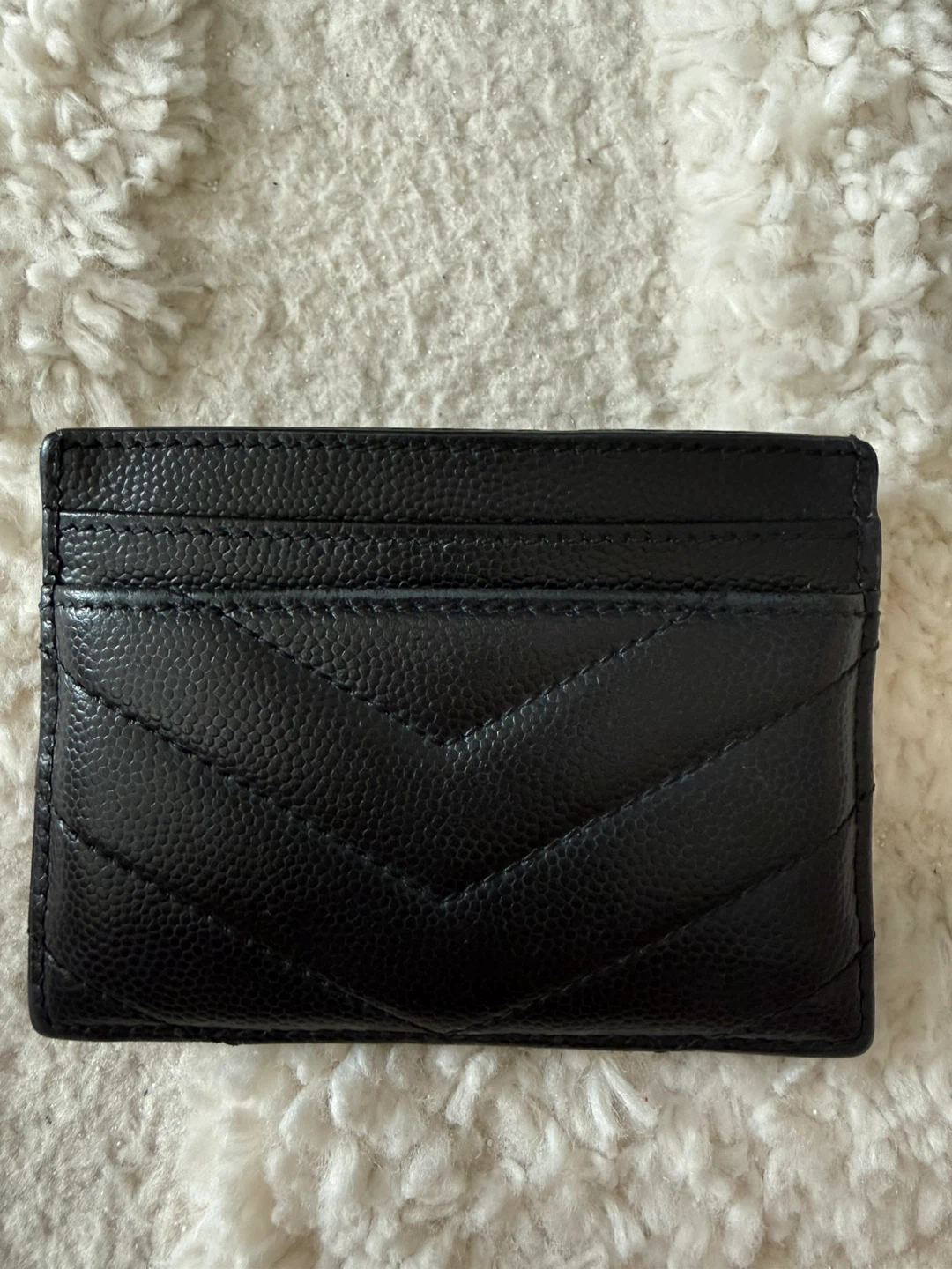 Saint Laurent Black Quilted Leather Card Holder - photo 2