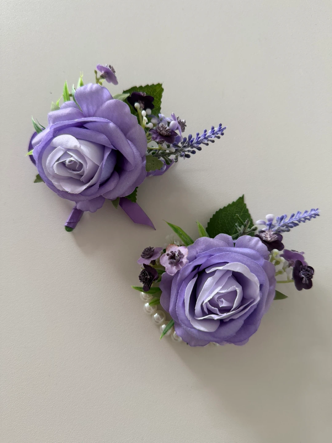 Prom Wedding  Boutonniere and Corsage Set -  For Groom
