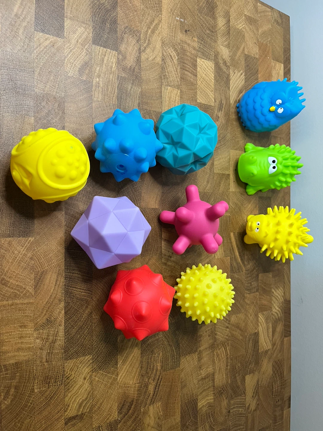 Set of 10 Sensory Textured Balls and Figurines